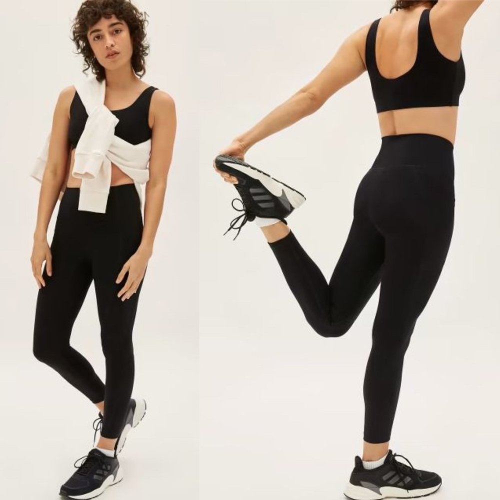 Everlane Black Activewear The Perform Pocket High-Rise Leggings Size S